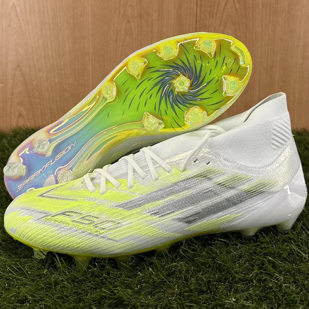 adidas F50 Sparkfusion Elite Mid Cut FG AG White JR6474 Womens Sz 7.5 / Mens 6.5